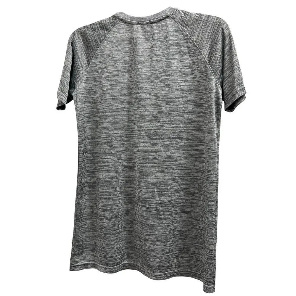 Superman dri fit embossed short sleeve gray top sz youth XL